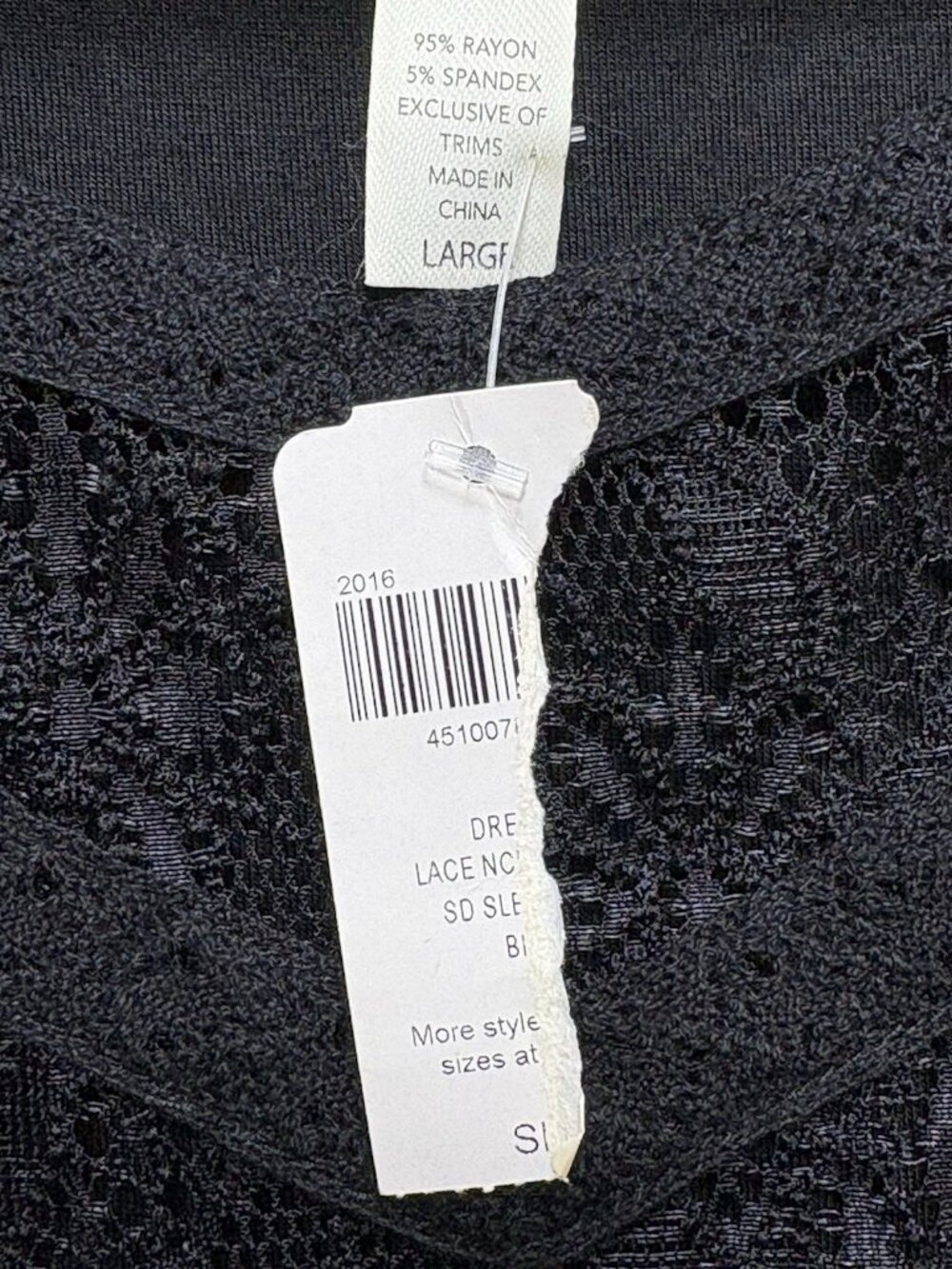 Soma Women's Dress Large Large Black Embroidered Long Sleeveless Rayon Blend NWT - Picture 2 of 13